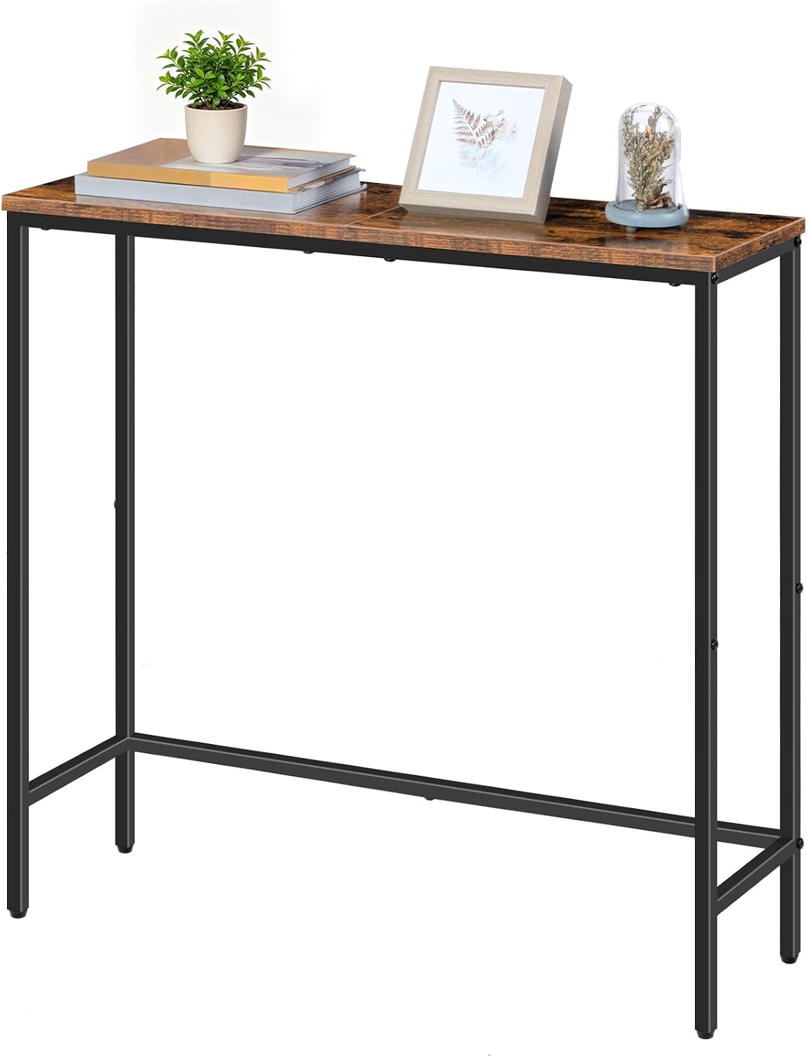 Thumbnail 6 de HOOBRO EBF75XG01 consoletafel 75 cm, smal metaal en rustiek bruin
