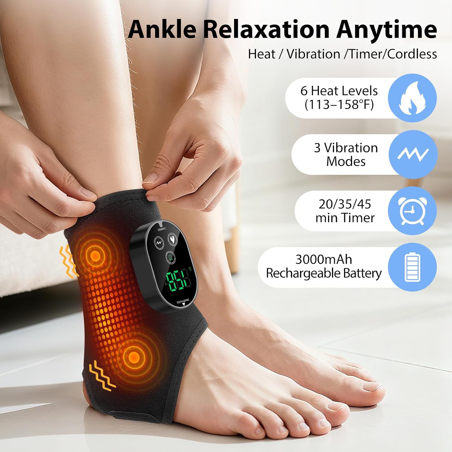 Detalle 2 de DeMoce Foot and Ankle Massager 3000mAh Battery