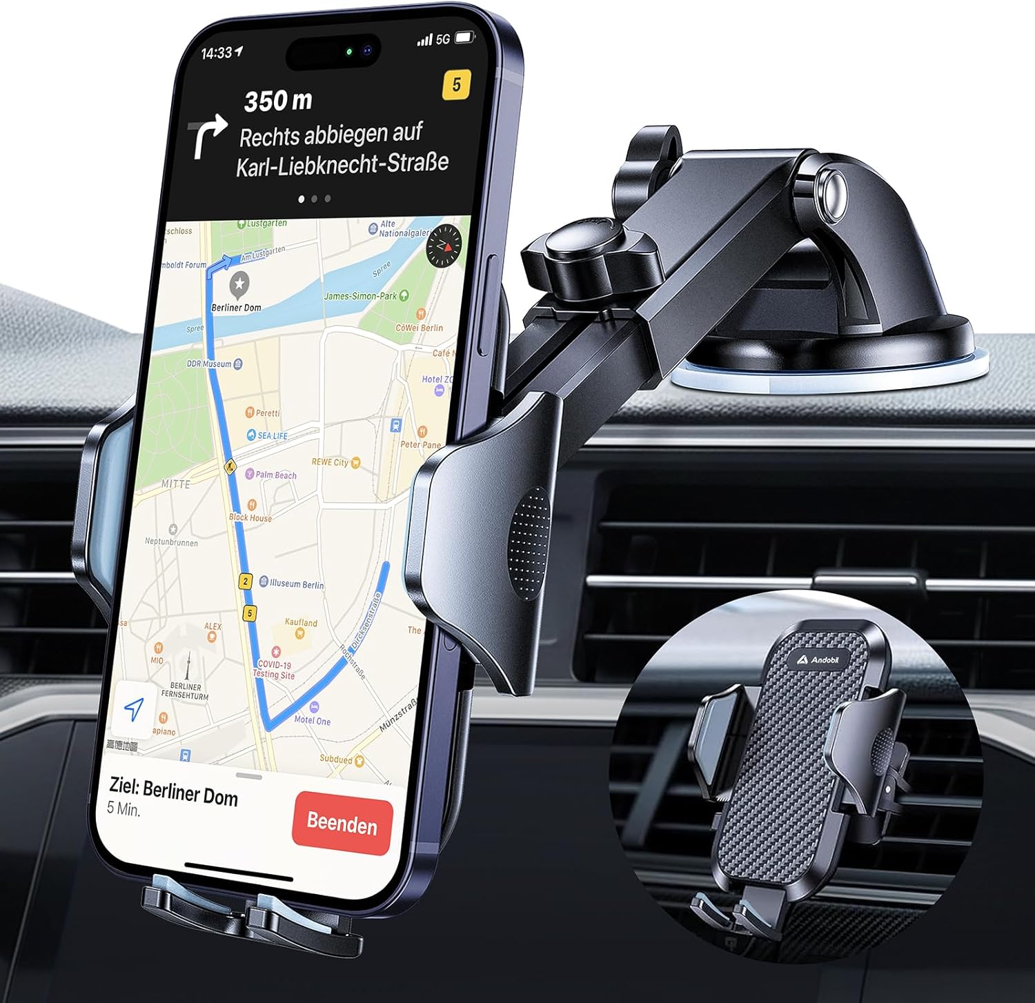 andobil Handyhalterung Auto 2026 3‑in‑1