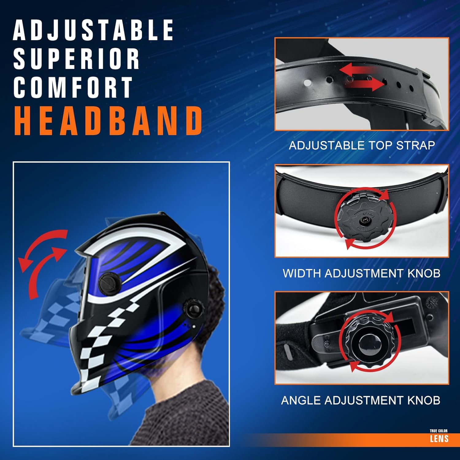 Thumbnail 6 de TRQHD01 TRQWH Auto Darkening Welding Helmet with True Color Lens
