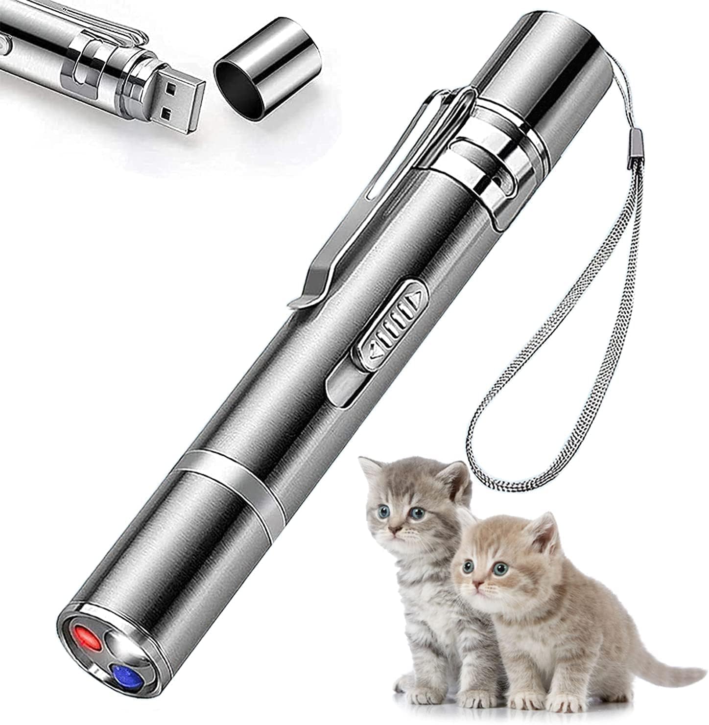 Detalle de BEGRIM ZK-9127 Rechargeable Cat Laser Pointer with 5 Shapes and 3 Light Modes