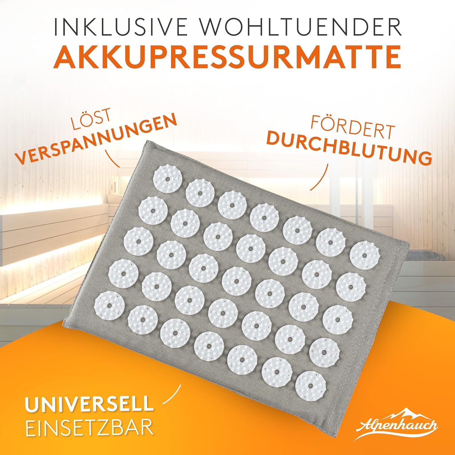 Detalle de ALPENHAUCH ALP-FR1000-01 voetmassageroller van hout met noppen