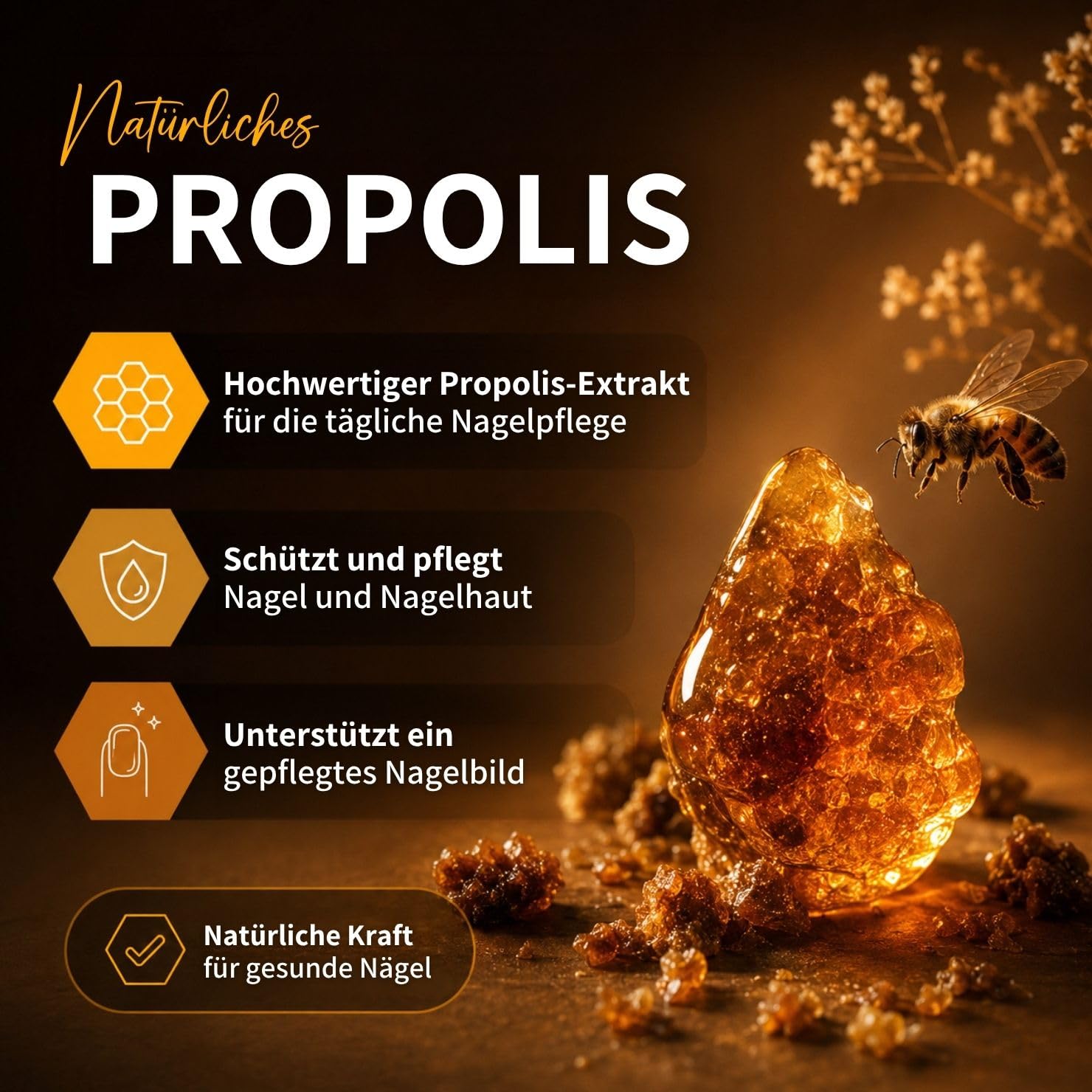 Thumbnail 5 de bedrop Propolis Nagelserum 3x 10ml – natürliche Nagelpflege mit Propolis, Teebaumöl & Lavendelöl