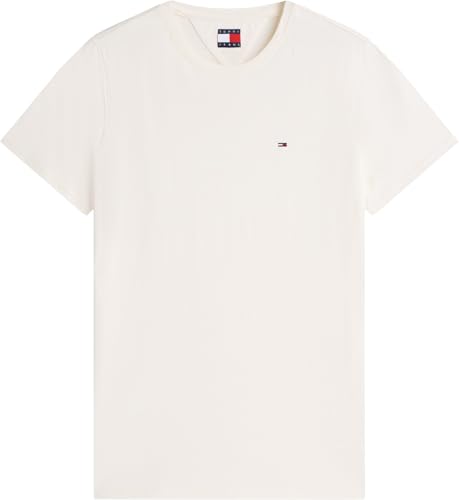 Detalle de Tommy Jeans Camiseta para Hombre TJM Xslim Jersey Tee S/S – Beige Calico XXL