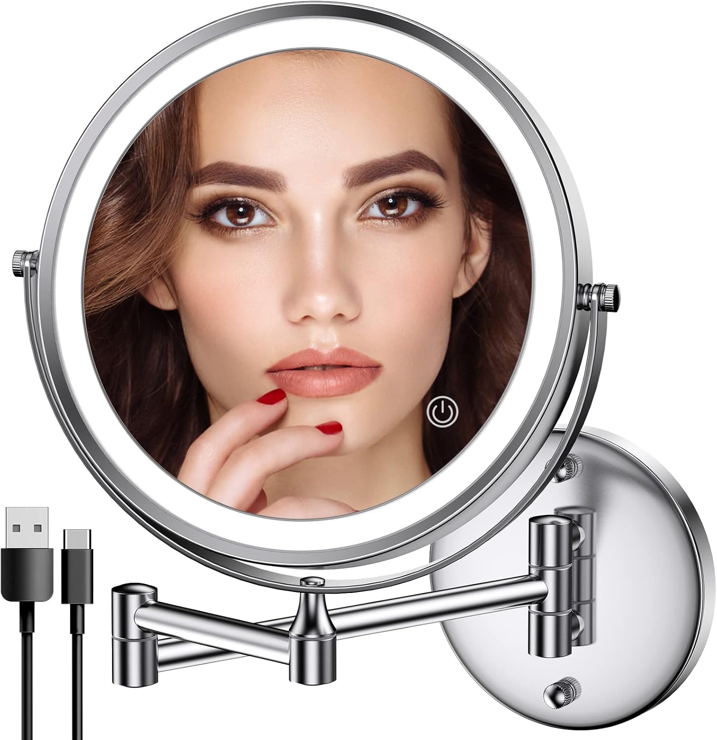 Detalle de Rocollos 8 Inch LED Wall Makeup Mirror 2000mAh