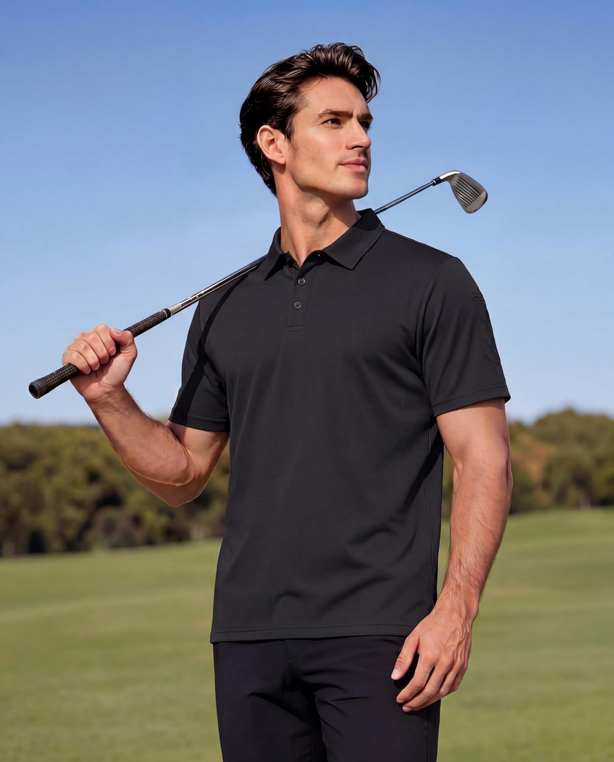 Thumbnail 1 de MAGCOMSEN Men's Breathable Quick Dry Golf Polo Shirt – Lightweight Summer Comfort