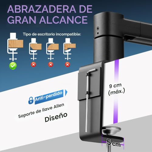 Thumbnail 4 de CAHAYA Brazo de Micrófono Low Profile Estable hasta 2,5 kg Ajustable