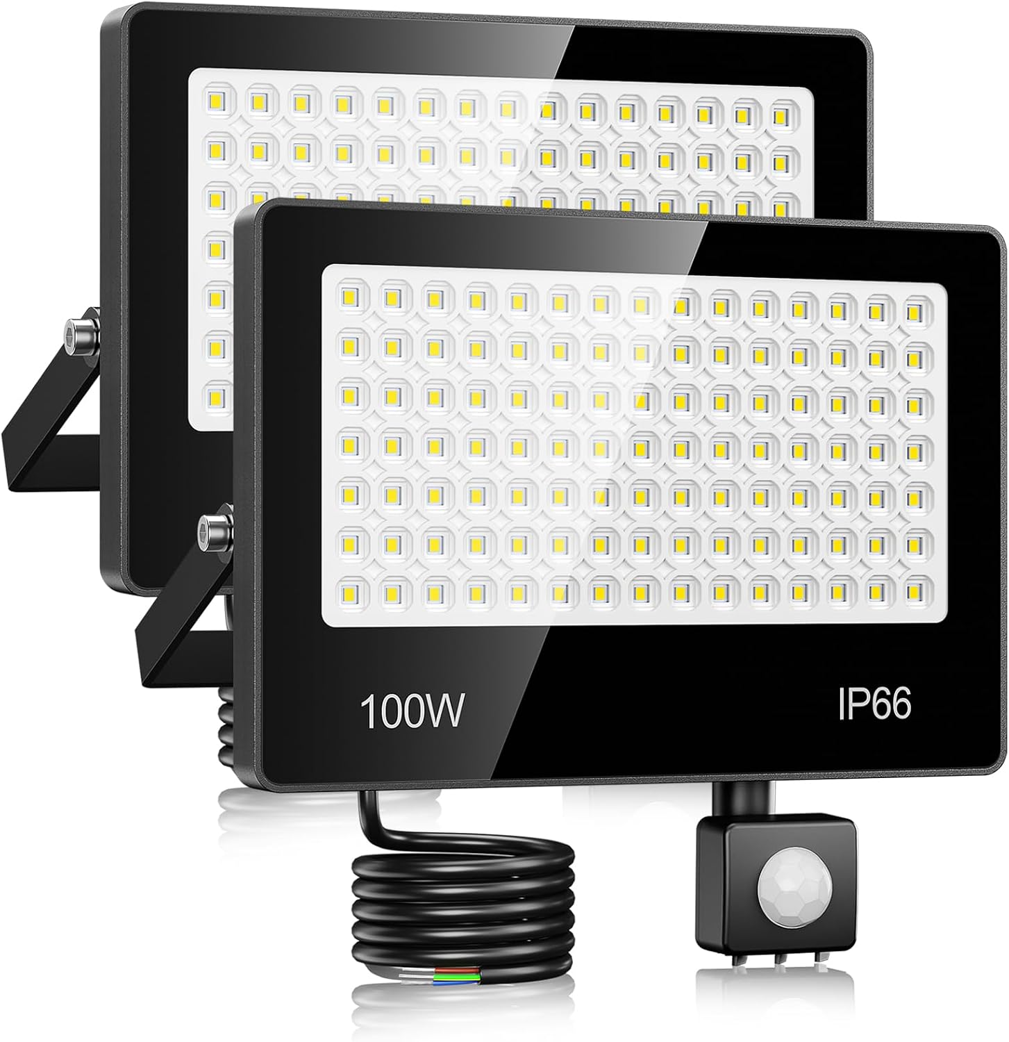 Detalle de Projecteur LED 100W détecteur 2-pack 🔦