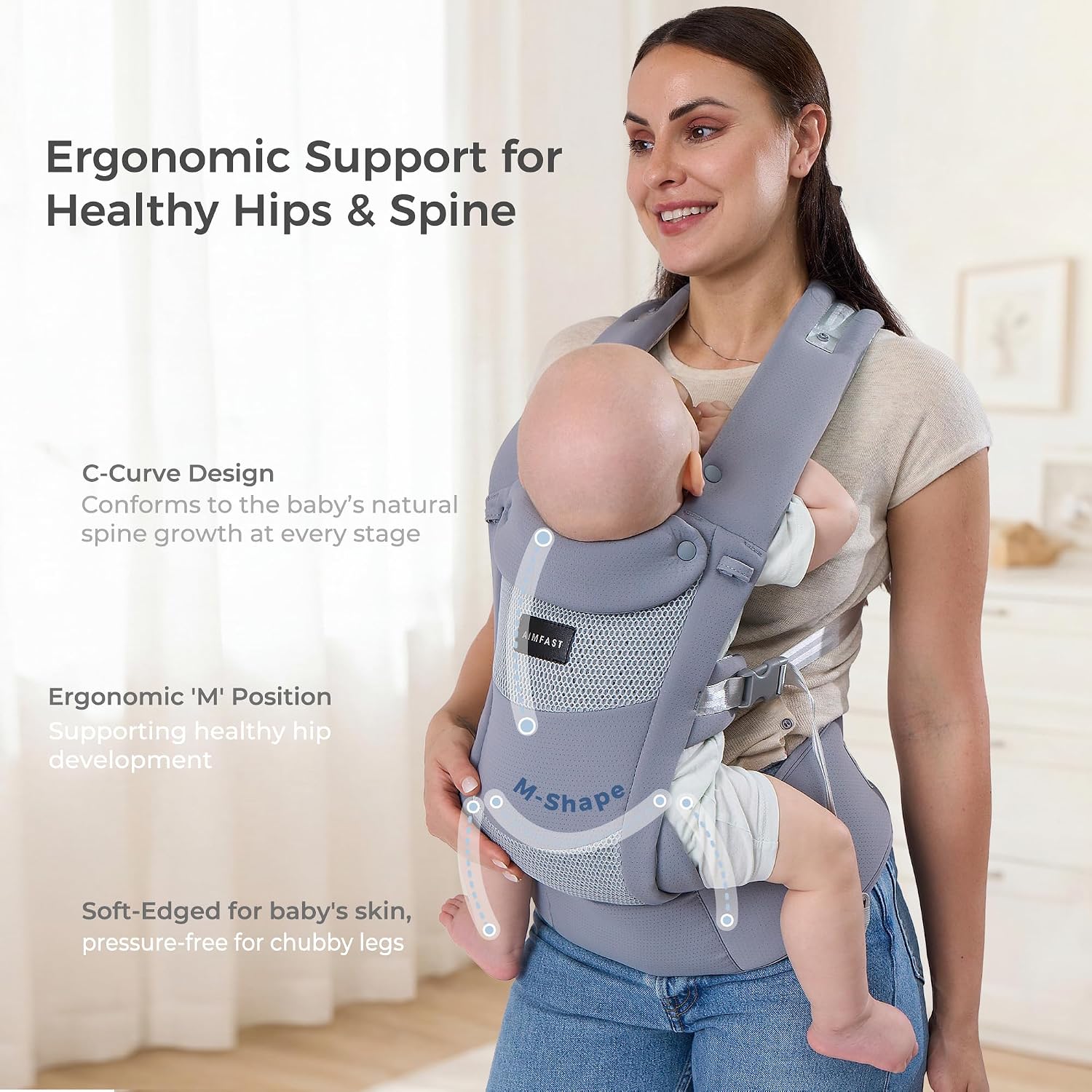 Detalle de Aimfast Baby Carrier 3D Air Mesh