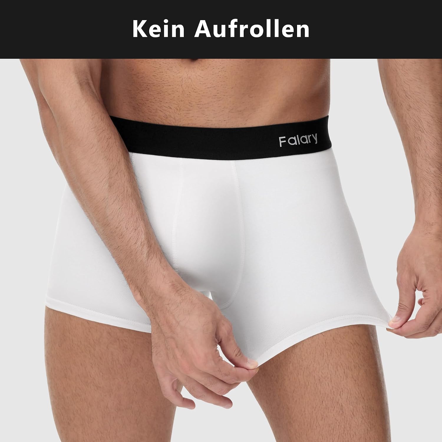 Detalle 2 de FALARY Boxershorts Herren – 4er Pack aus Bio-Baumwolle, schlanke Passform