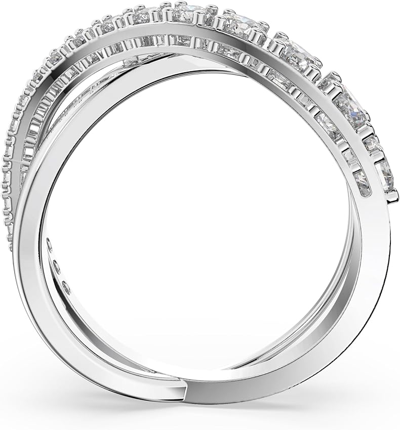 Detalle 2 de Swarovski Anillo Twist Talla redonda, Blanco 💍