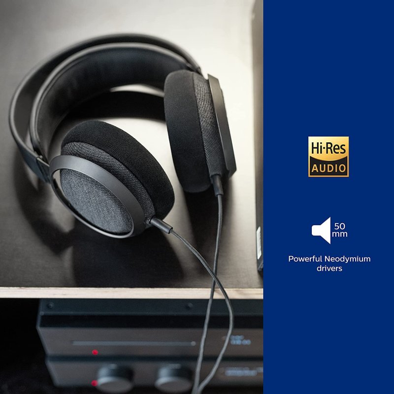 Detalle de Philips Fidelio X3/00, auriculares abiertos de alta resolución en negro