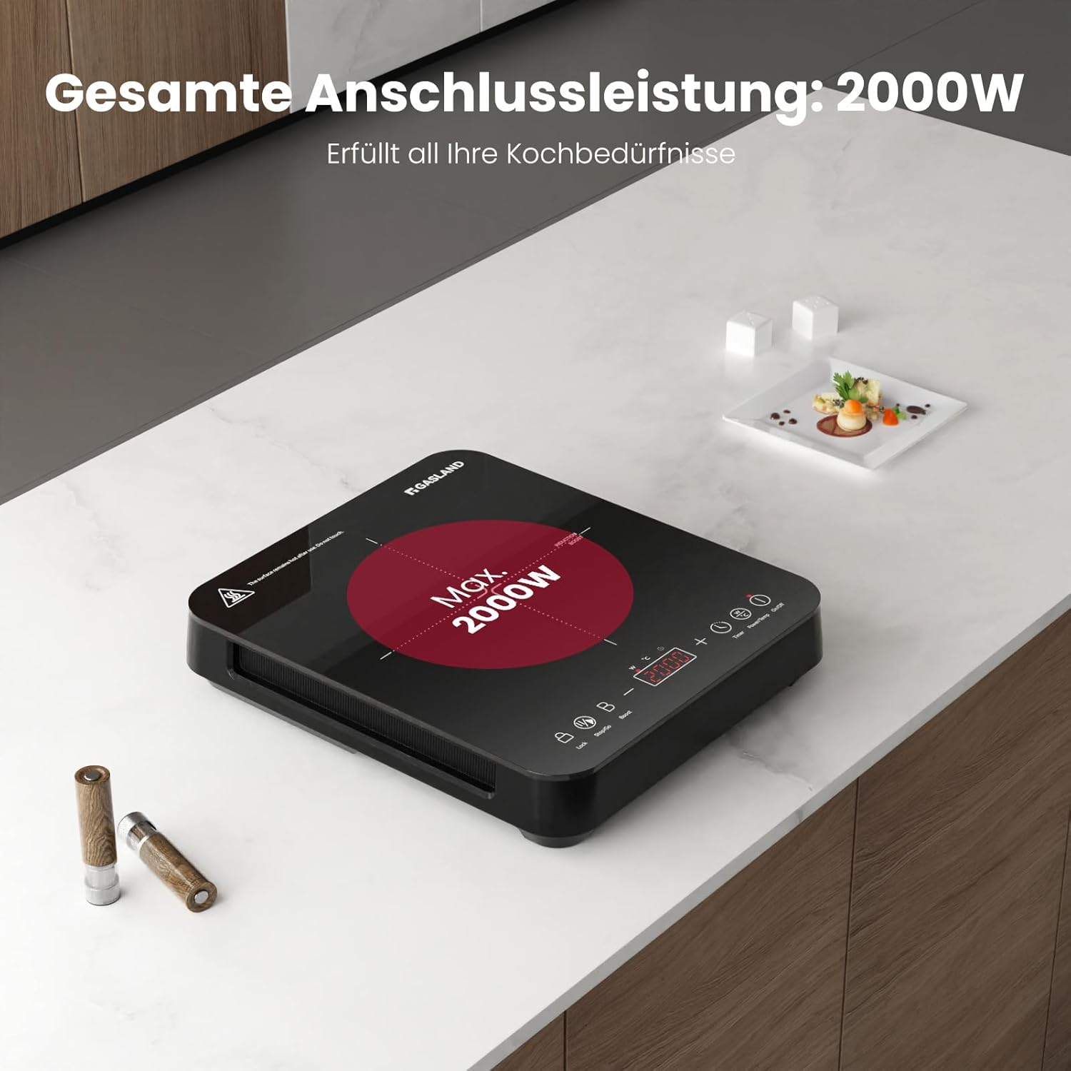 Thumbnail 1 de GASLAND IH271BTA placa inducción 27 cm 2000W