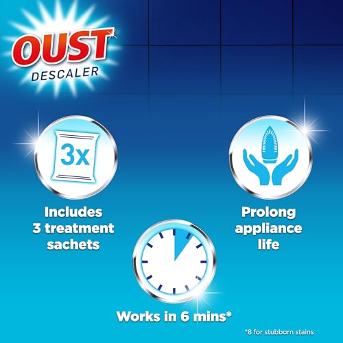 Thumbnail 3 de Oust Powerful All-Purpose Descaler (18 Sachets) for Kettles, Irons, Coffee Machines & Shower Heads