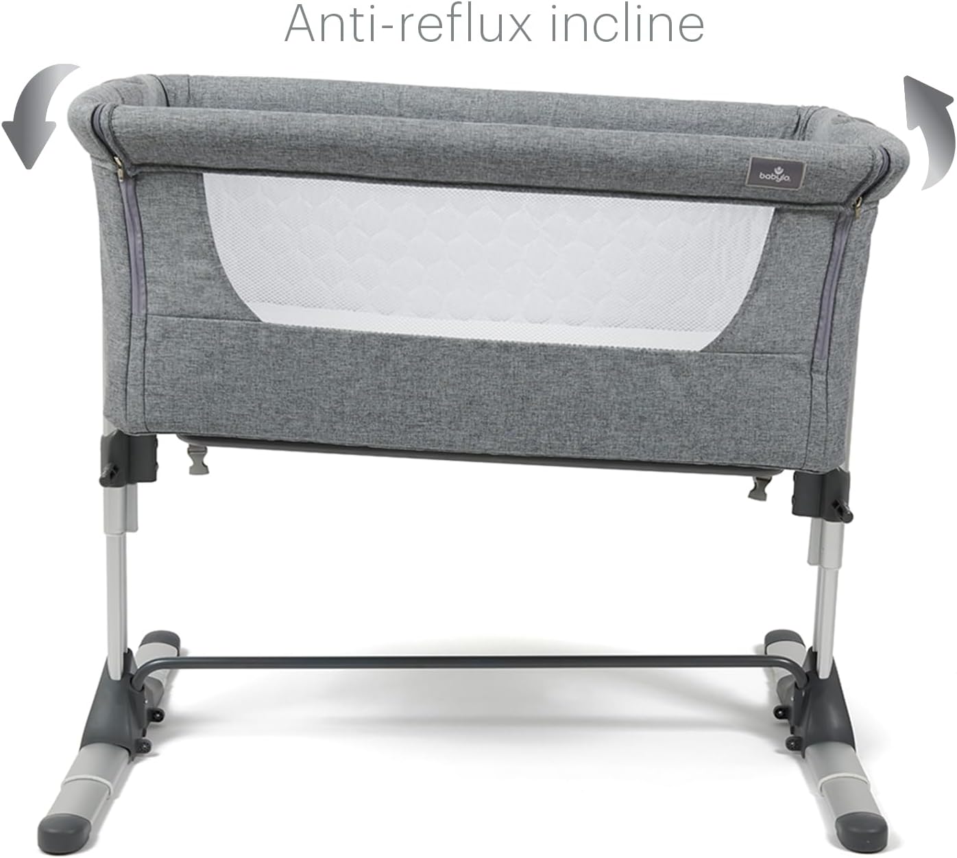 Thumbnail 2 de Babylo Snuggle Cuddle Co Sleeper (Slate Grey) bedside crib and co-sleeping option