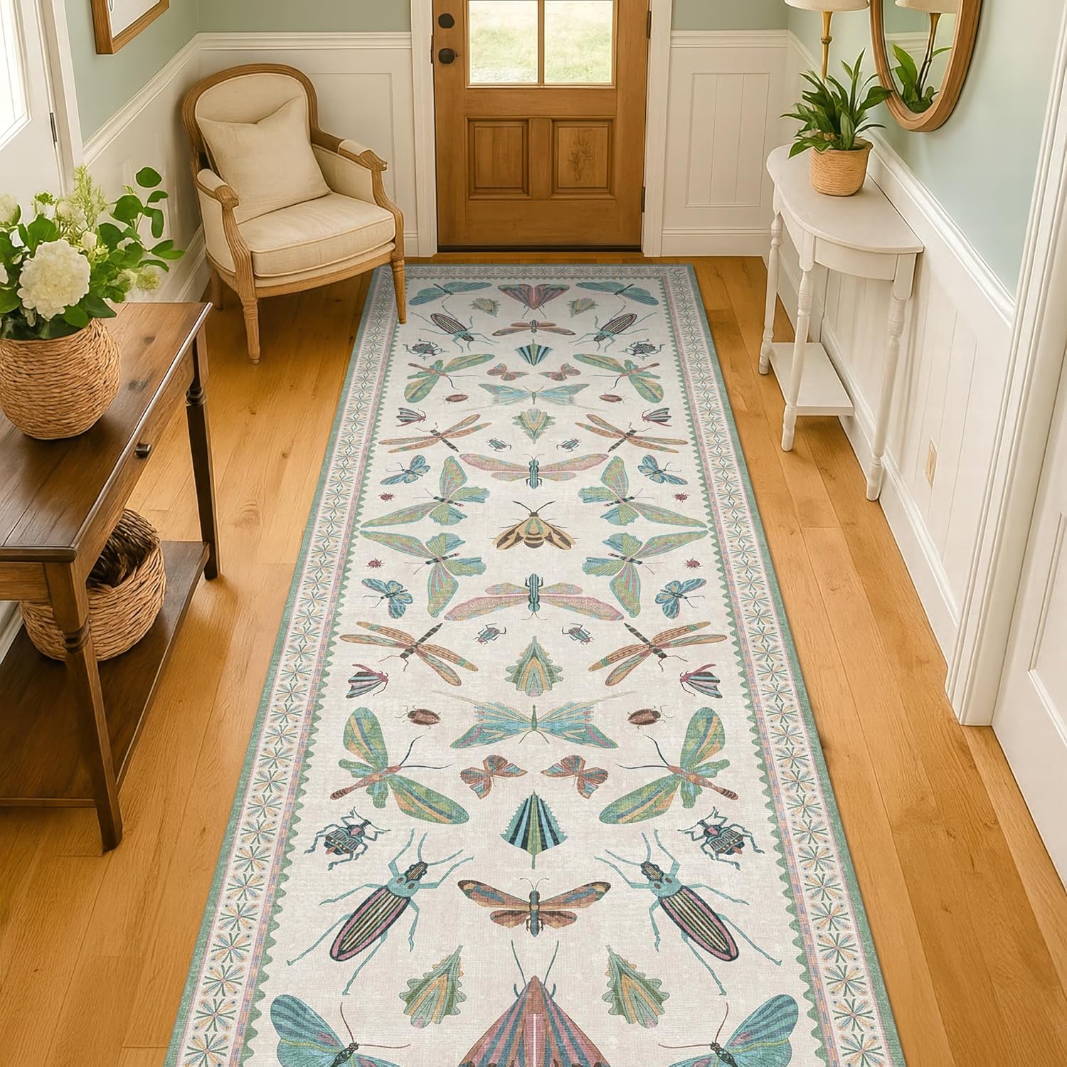 Thumbnail 5 de Insect Print 2'6" x 8' Runner Rug for Hallway