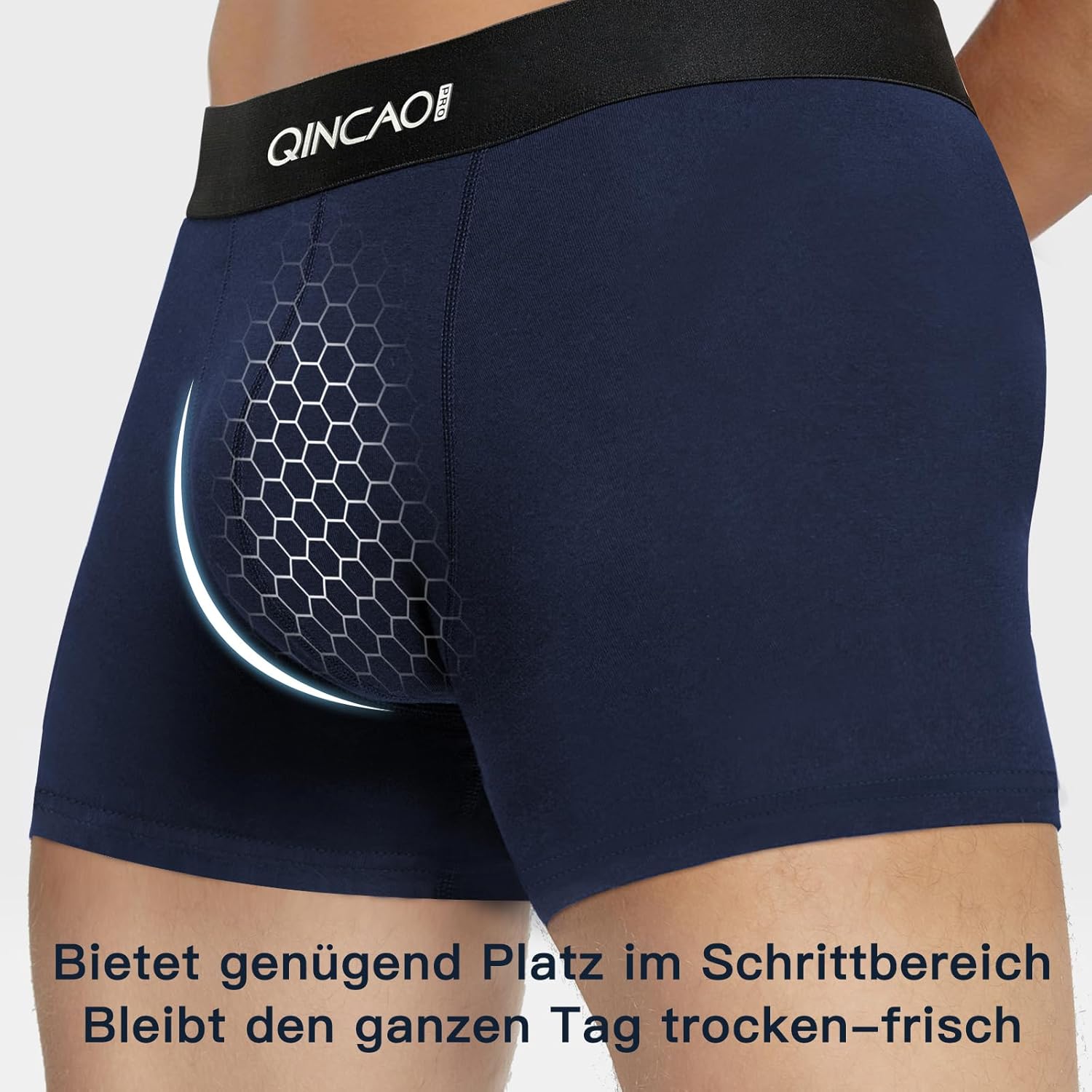 Detalle de QINCAO Boxershorts Herren 7er Pack aus Baumwolle – Komfortabel, atmungsaktiv und nachhaltig verpackt