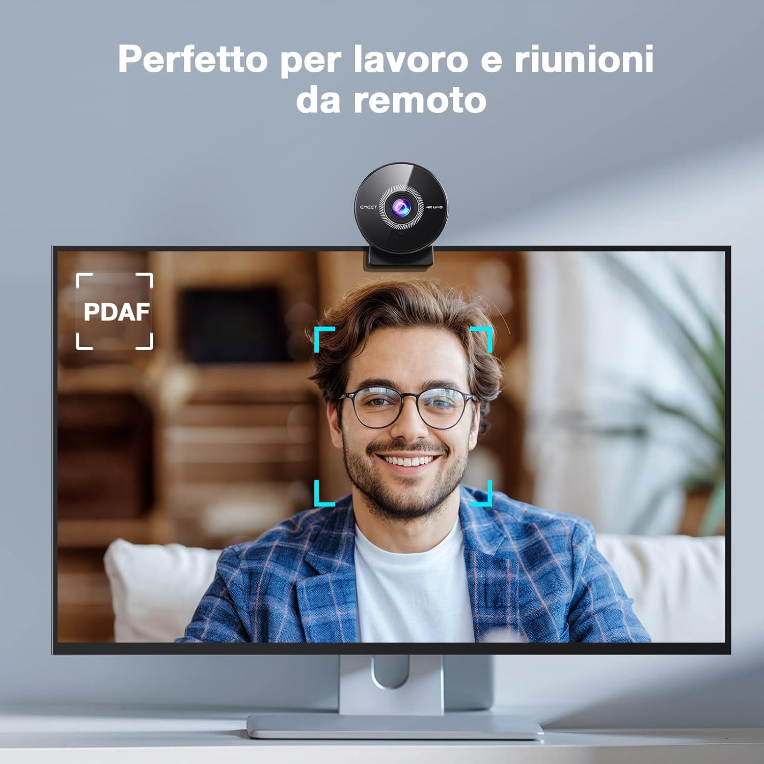 Thumbnail 6 de EMEET C950 4K Webcam PC – 8 MP, 4K UHD, AF PDAF, Microfono antirumore, FOV 73°, Privacy cover, USB 2.0