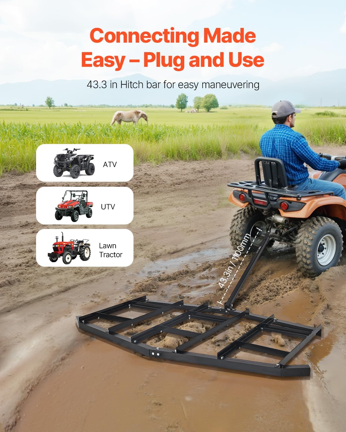 Detalle de VEVOR Drag Harrow 84-Inch Width
