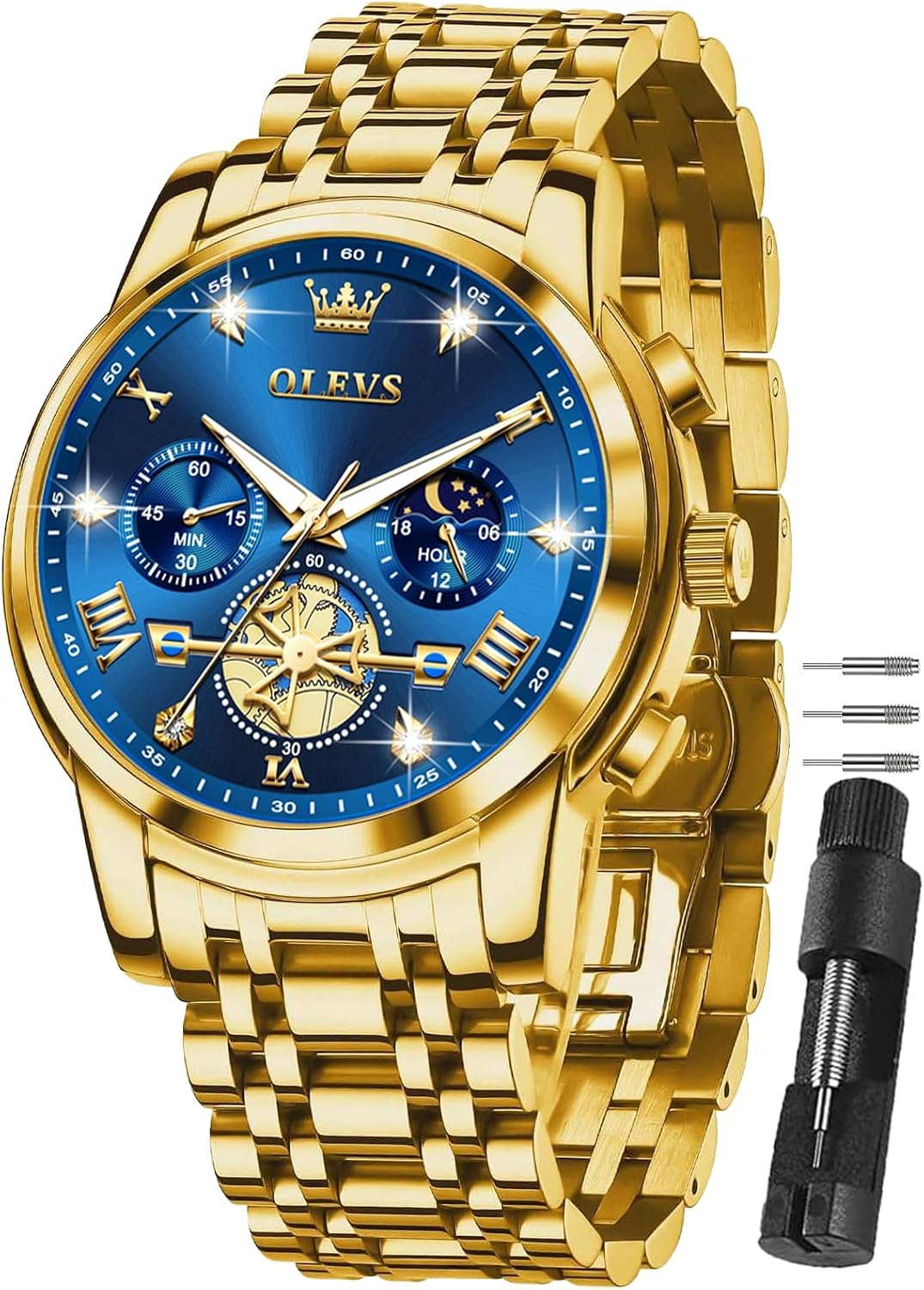 Detalle de OLEVS Men's Chronograph Watch 42mm