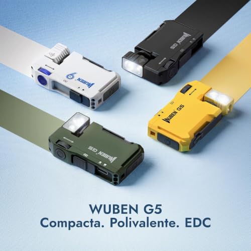 Thumbnail 1 de WUBEN G5 Linterna LED de Alta Potencia 400 Lúmenes, recargable USB, tamaño compacto, luz RGB y magnetismo