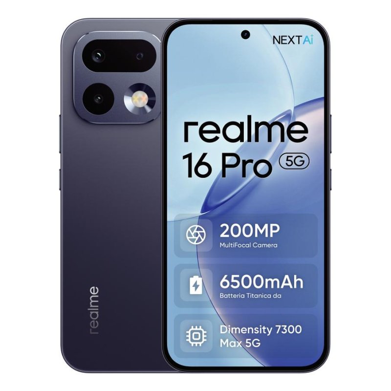 Detalle de Realme 16 Pro 5G 8GB/512GB 6.8" Gris: potencia para gaming y multimedios, con gran autonomía