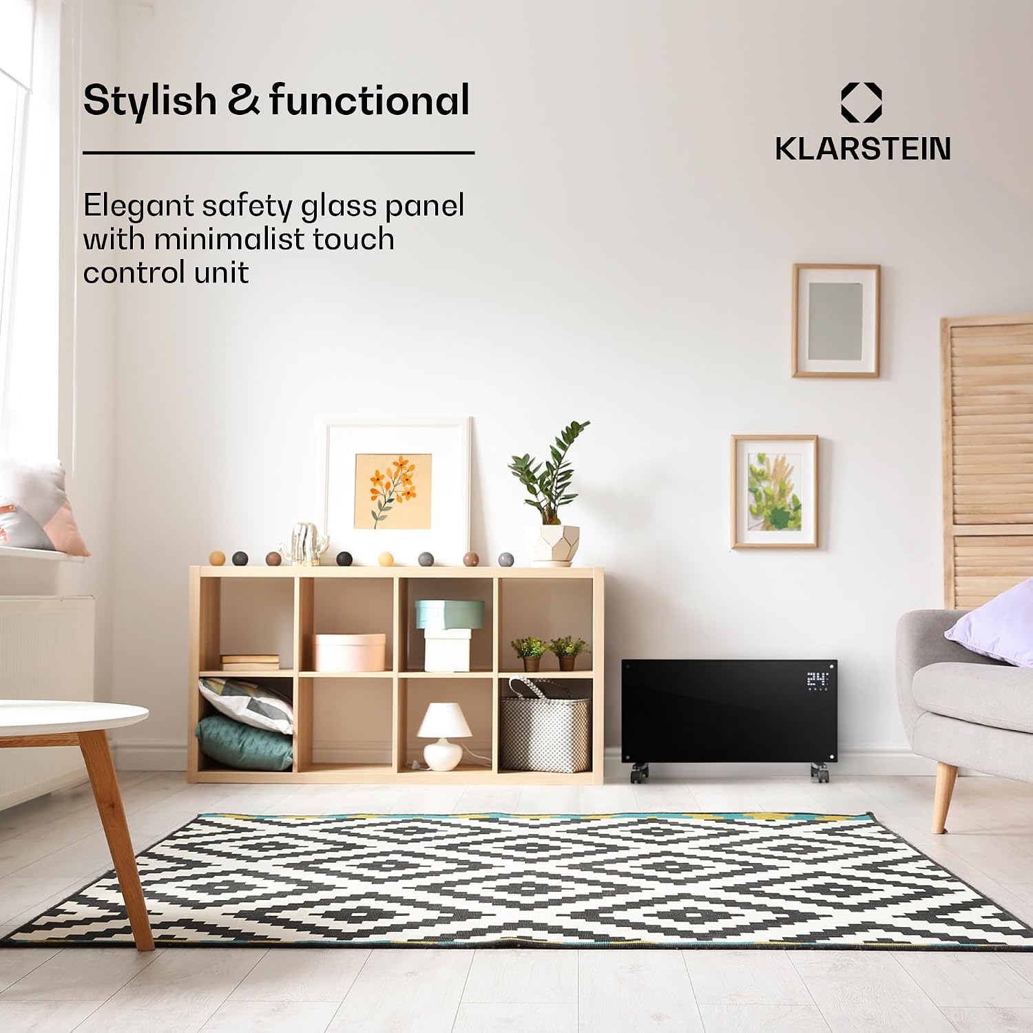 Detalle 2 de Klarstein Bornholm Smart – grzejnik konwekcyjny 2000 W, Wi-Fi, IP24, czarny