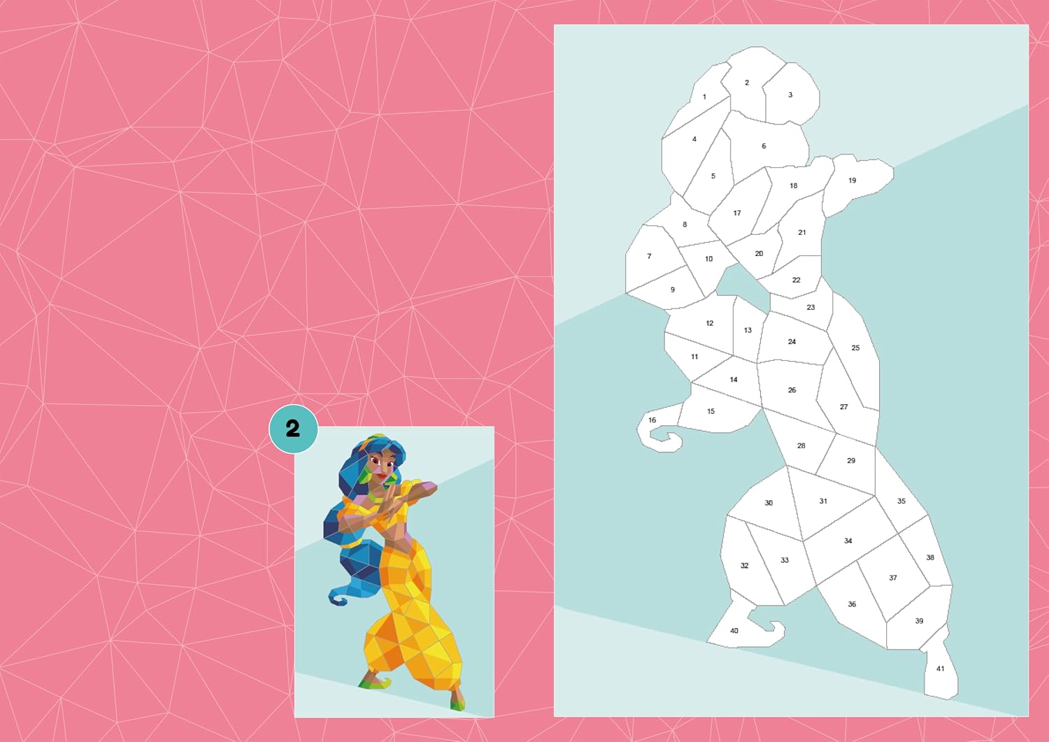 Thumbnail 2 de Disney Princess: Sticker By Numbers – aktivitetsbok för 9–12 år