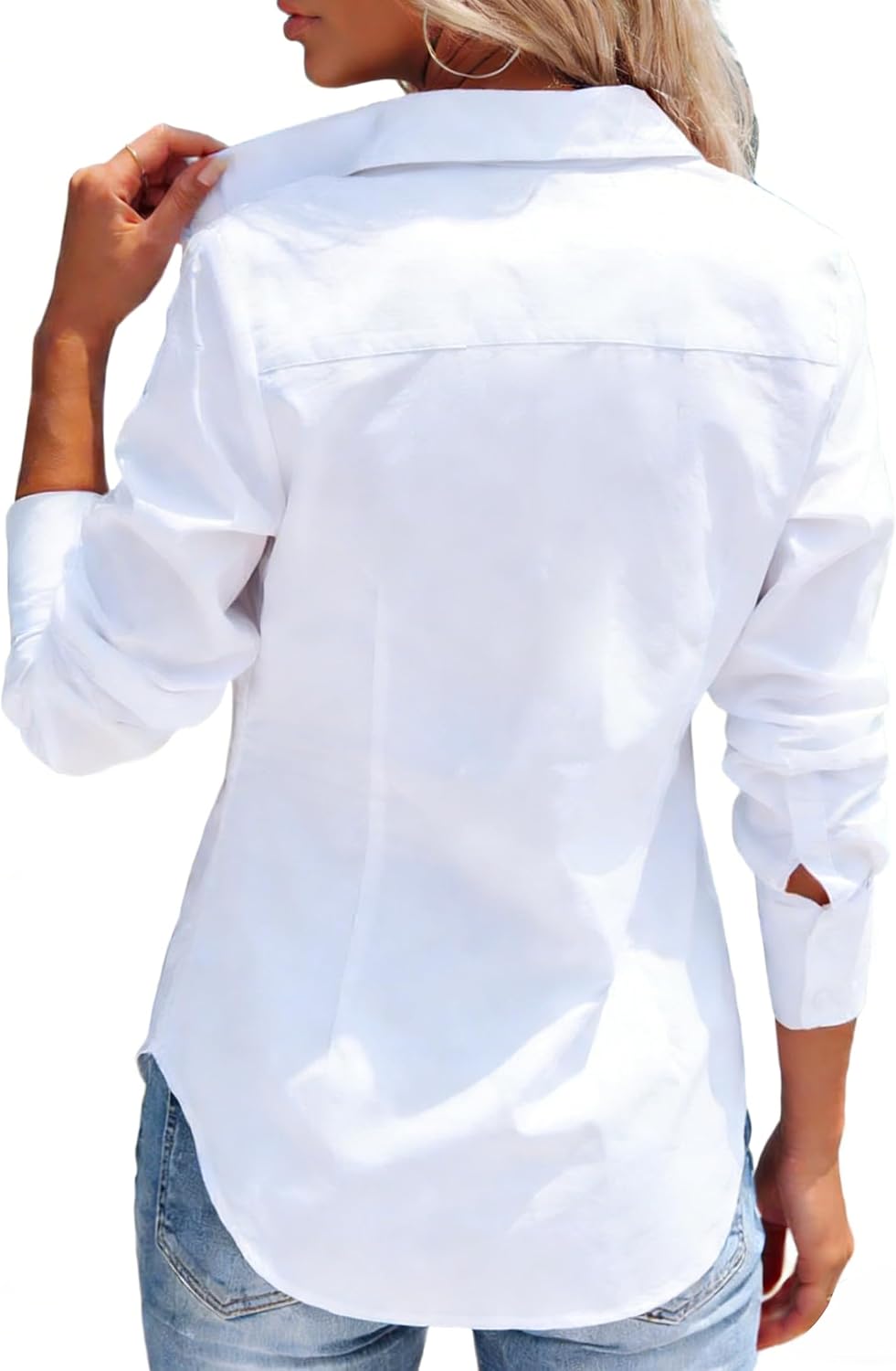 Detalle 2 de Button Down Shirts for Women Wrinkle Free Long Sleeve