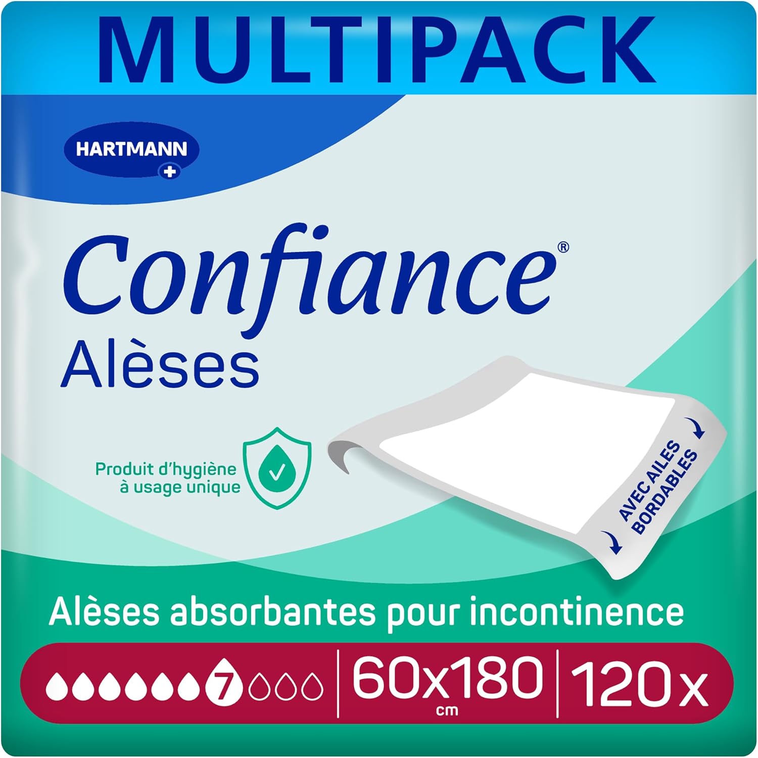 Thumbnail 6 de Confiance® Alèse – Alèses 60 x 90 cm, 8 gouttes, 30 unités