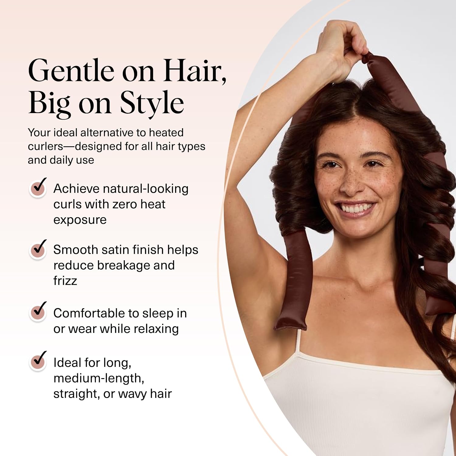 Detalle de Kitsch Satin XL Jumbo Heatless Curling Set — Heatless curler 🍷