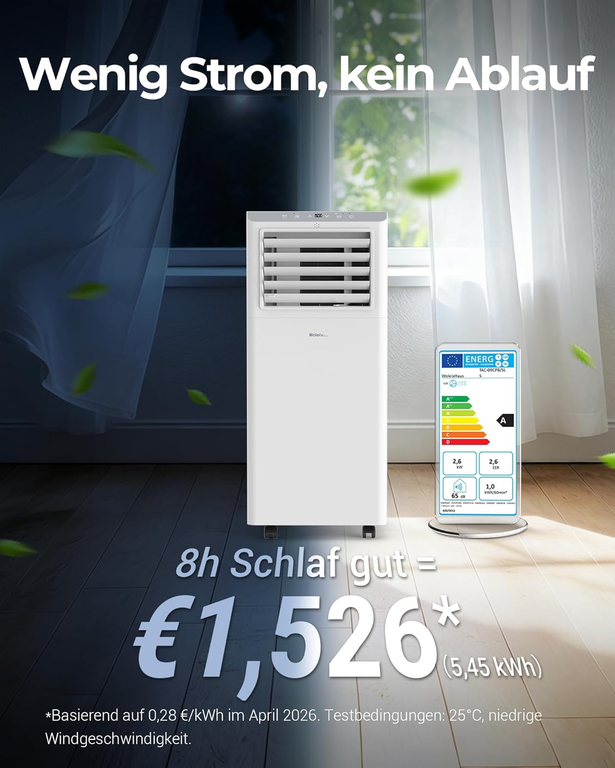 Thumbnail 5 de Mobile Klimaanlage 9000 BTU – Leises, 5-in-1 Gerät mit Abluftschlauch und Timer