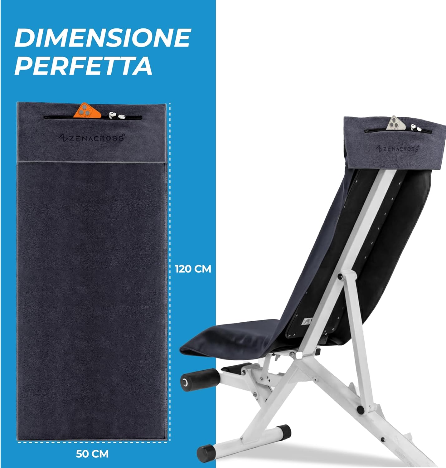Detalle 2 de Zenacross Telo Palestra Microfibra 120x50