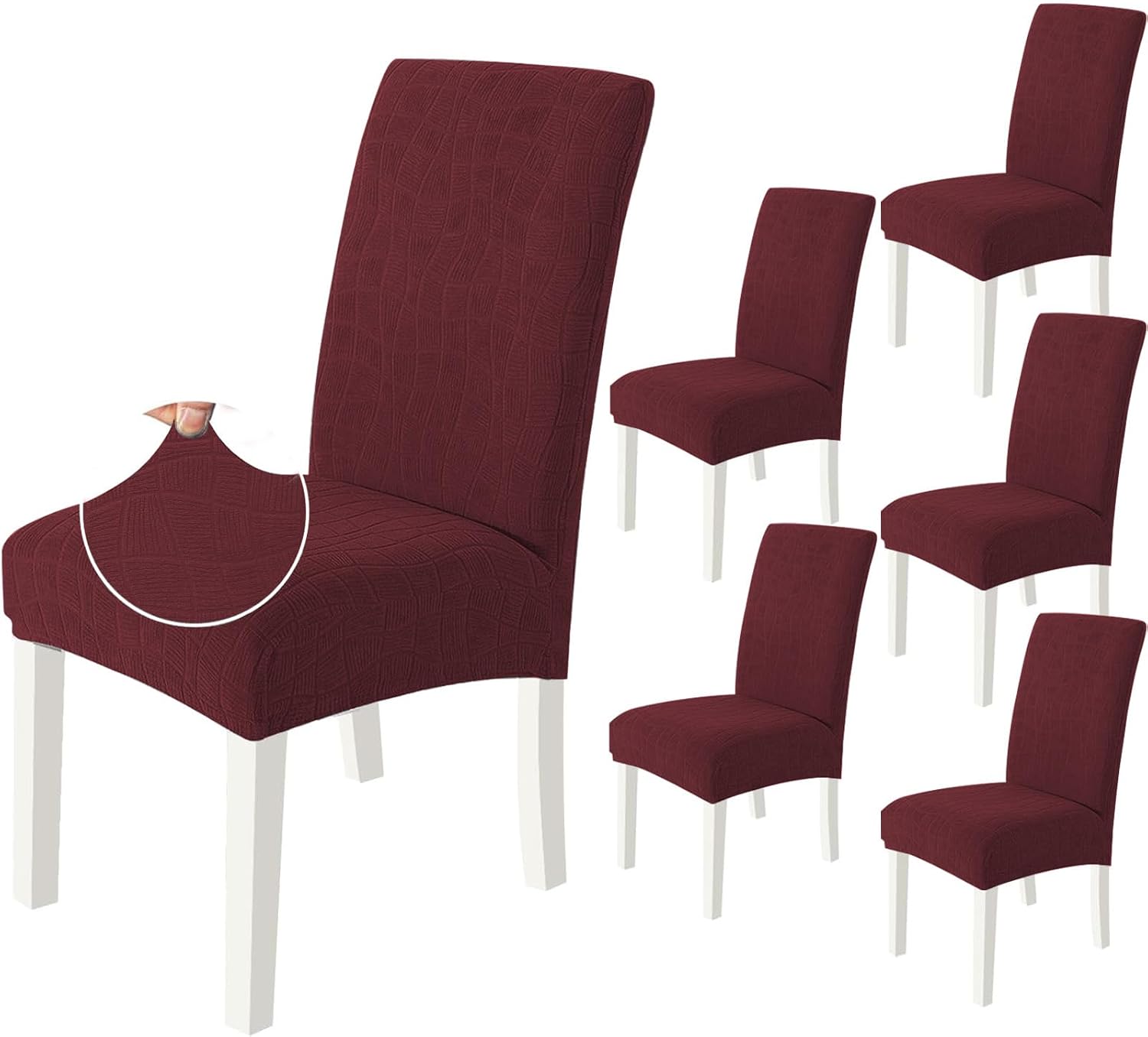 Ystyle Housse de chaise 6 pièces 48–70 cm