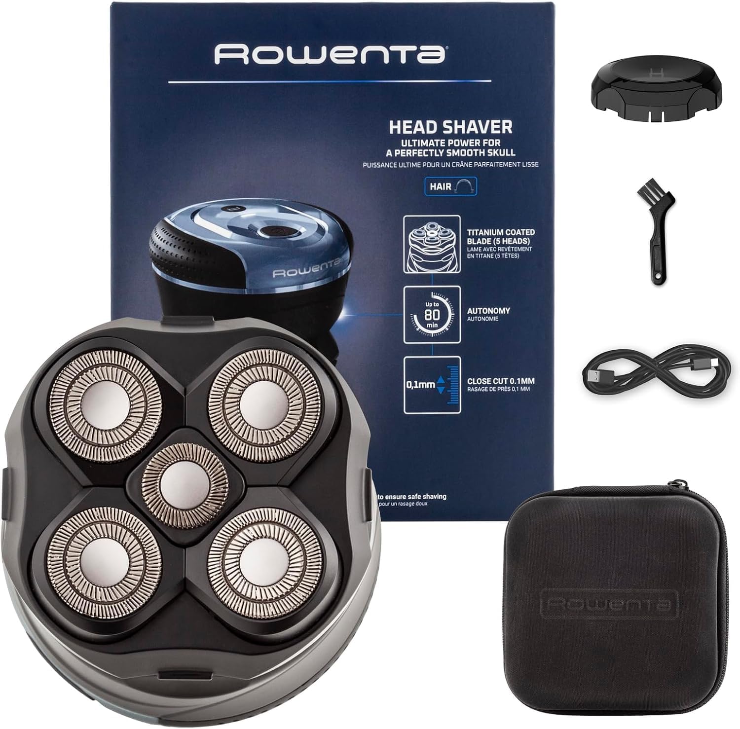 Rowenta GentleBald TN3110E0: rasoio a 5 testine in titanio con tecnologia GentleSkin