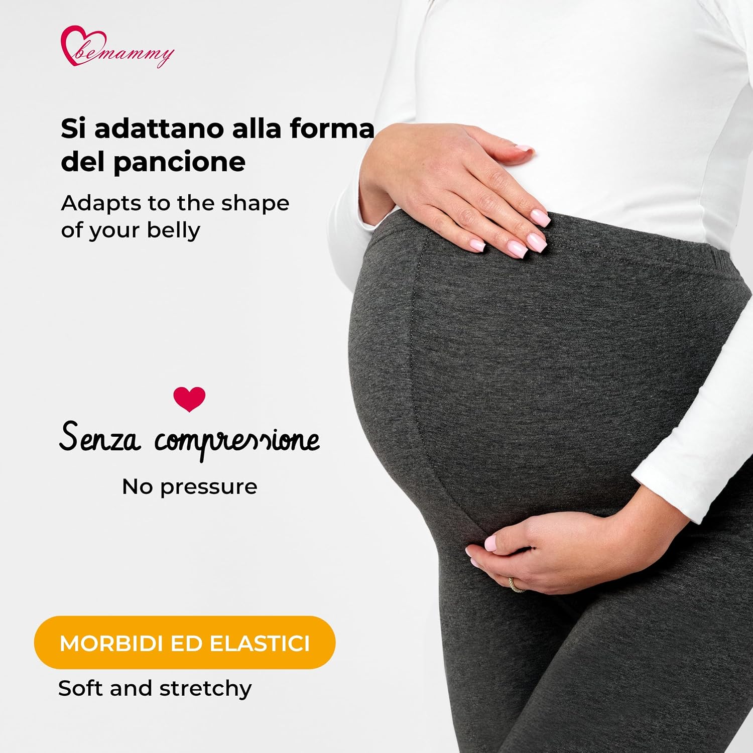 Detalle 2 de Be Mammy Leggings premaman lunghi