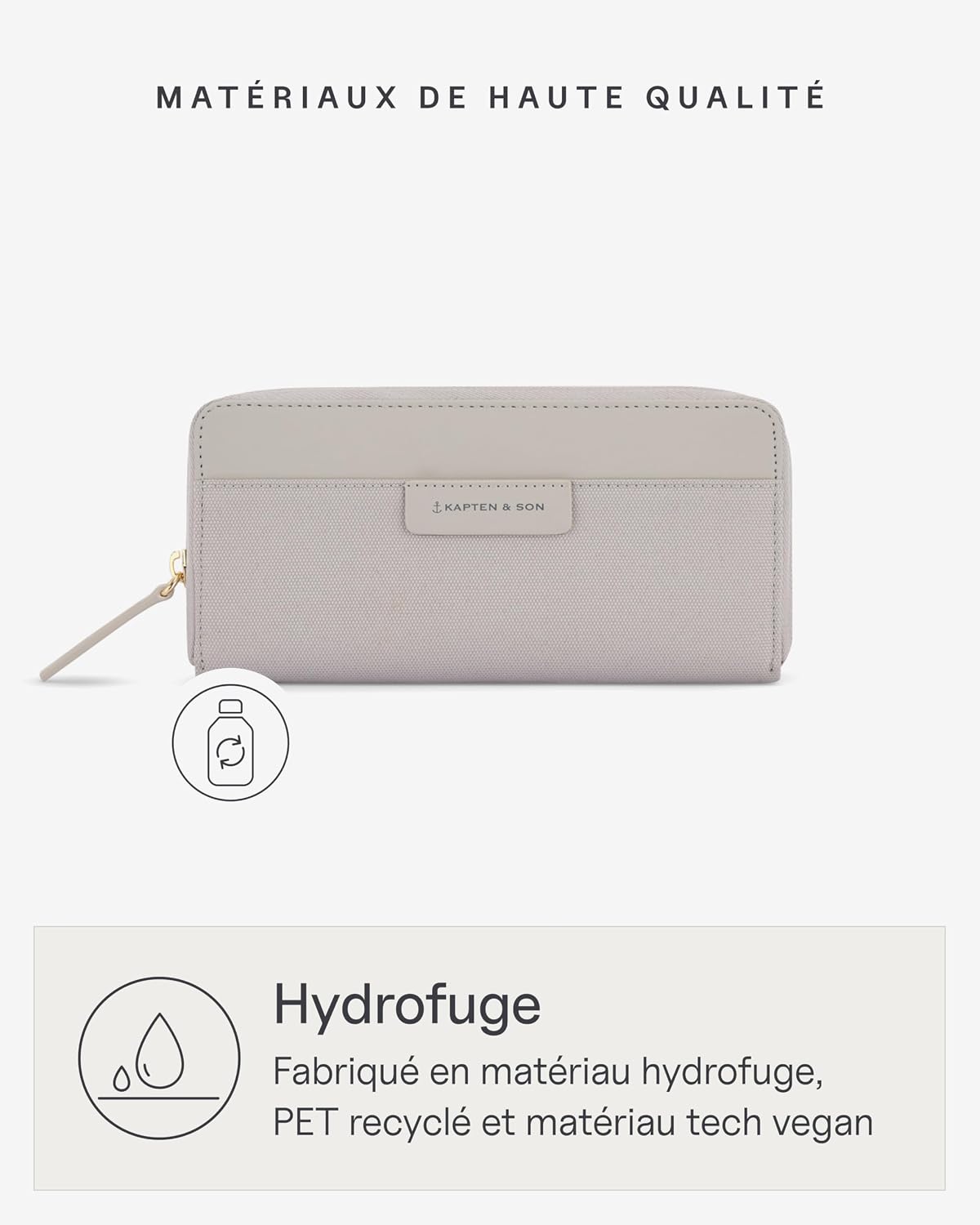 Thumbnail 3 de Kapten & Son Bergen Pro Wallet L Greige : portefeuille minimaliste et sûr