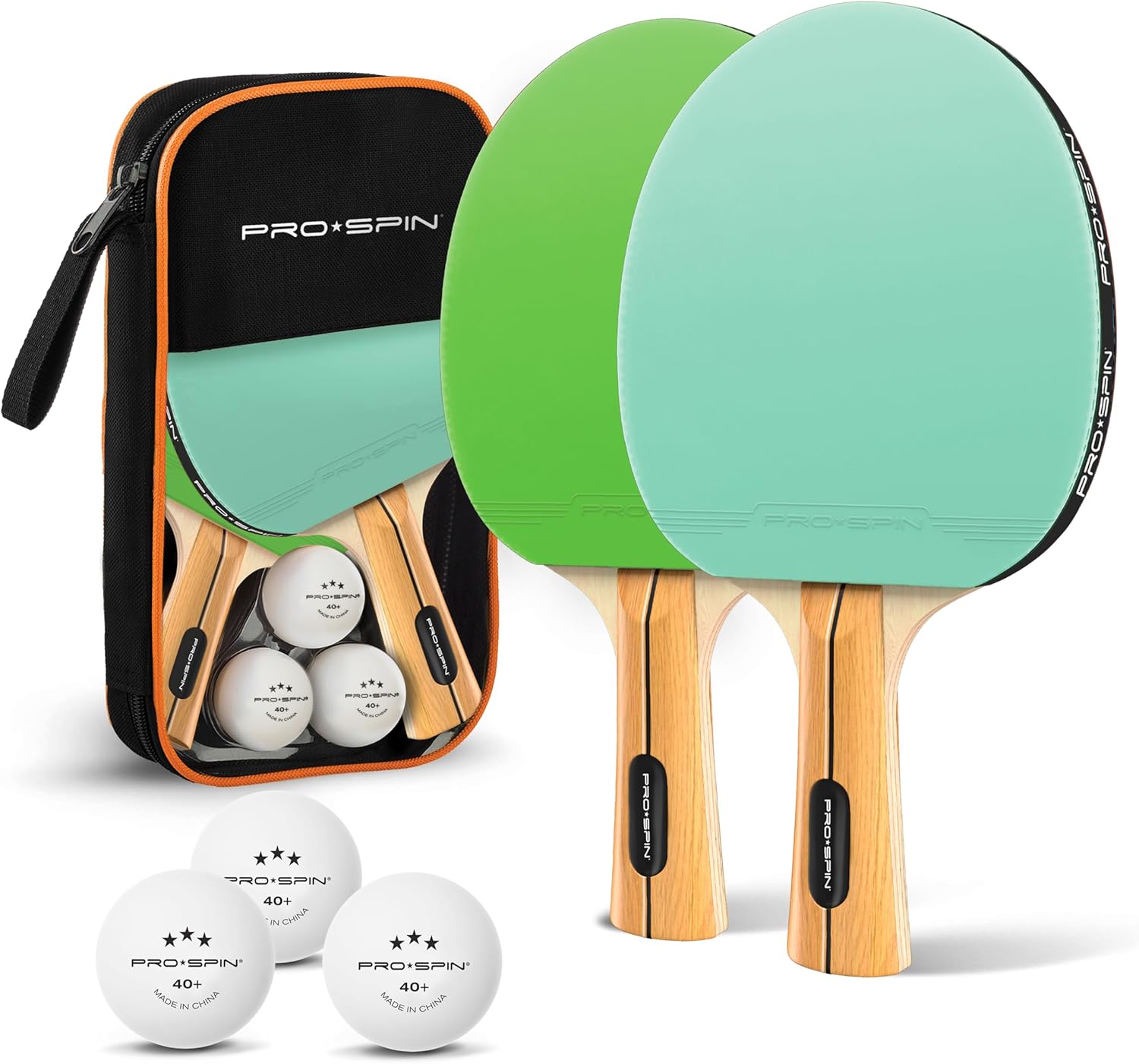 PRO-SPIN Palas de Ping Pong set 1,8 mm