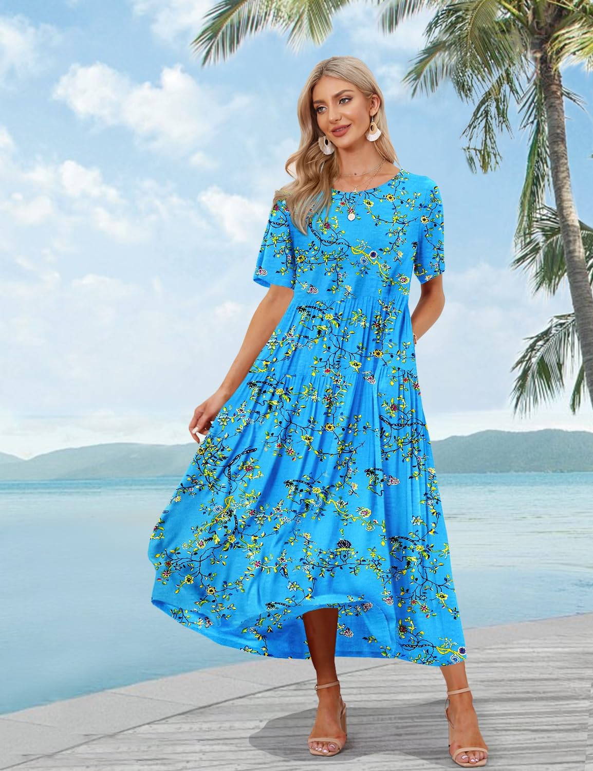 Thumbnail 1 de YESNO EJF Bohemian Floral Maxi Dress