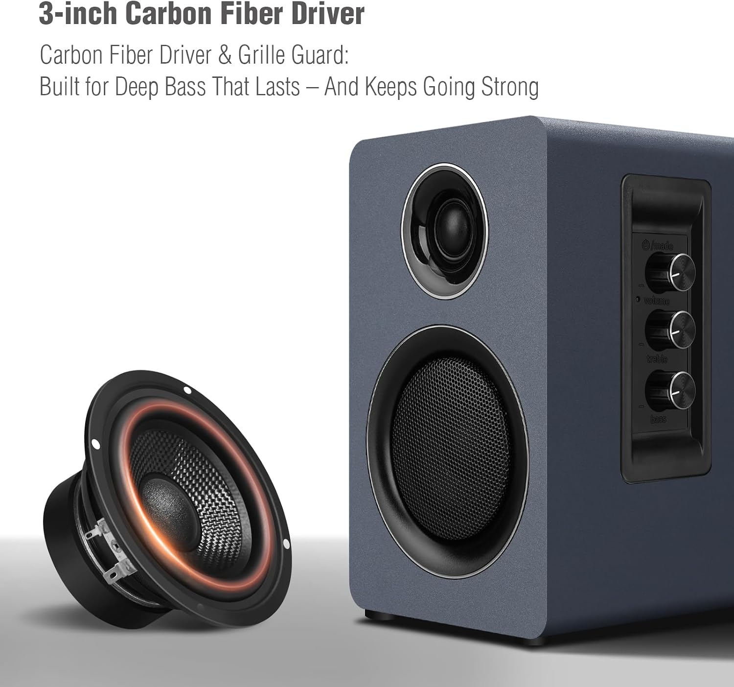 Detalle de ZQMMSPK Active Bookshelf Speakers (60W) – Review