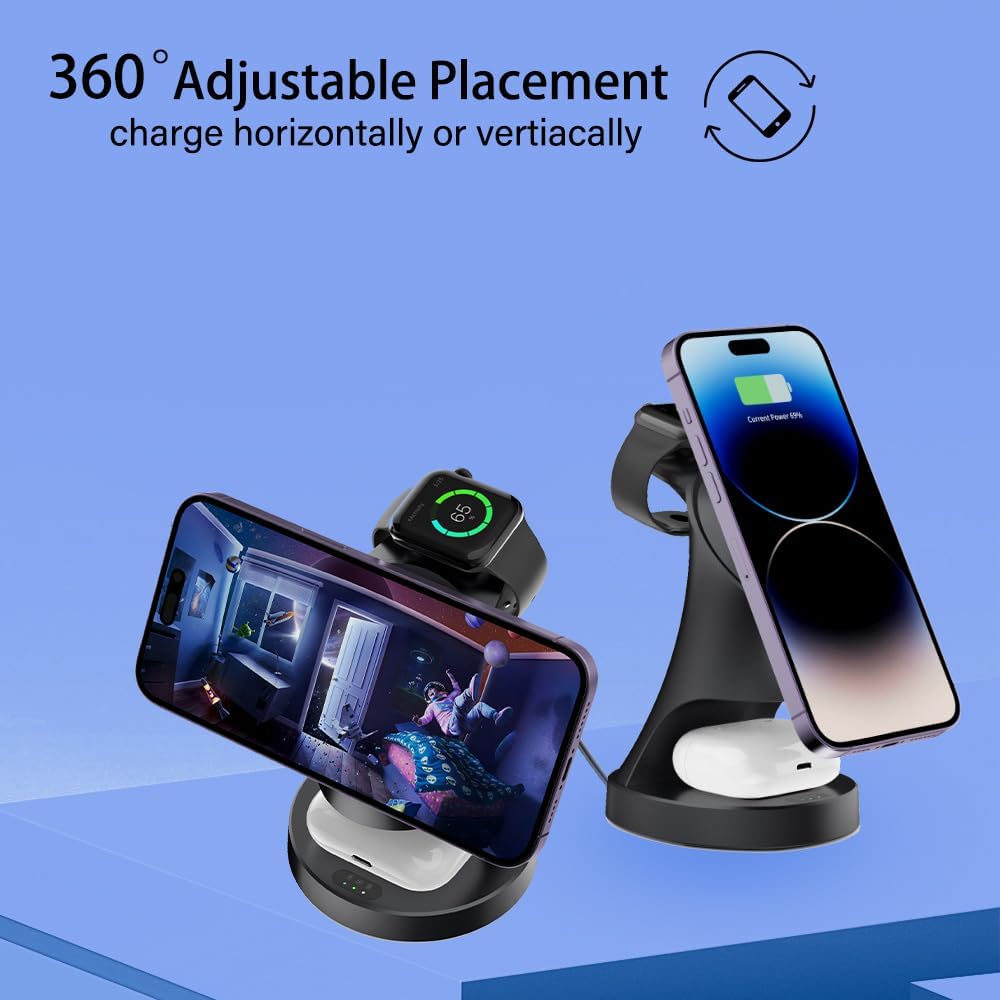 Thumbnail 2 de 3-in-1 Magnetic Wireless Charger Stand for iPhone Series