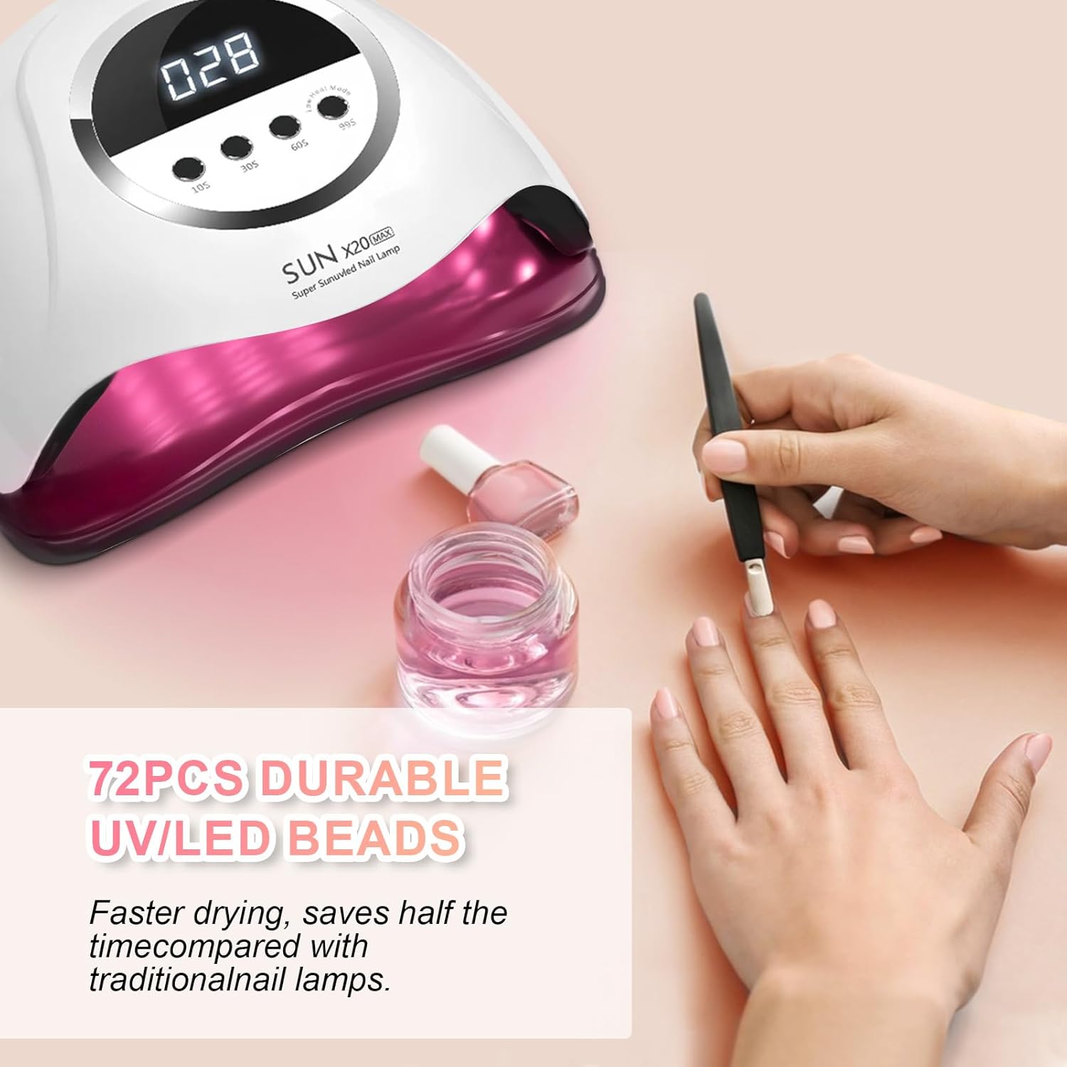 Thumbnail 5 de 320W UV LED Nail Lamp โ 72 beads LED Nail Dryer ๐