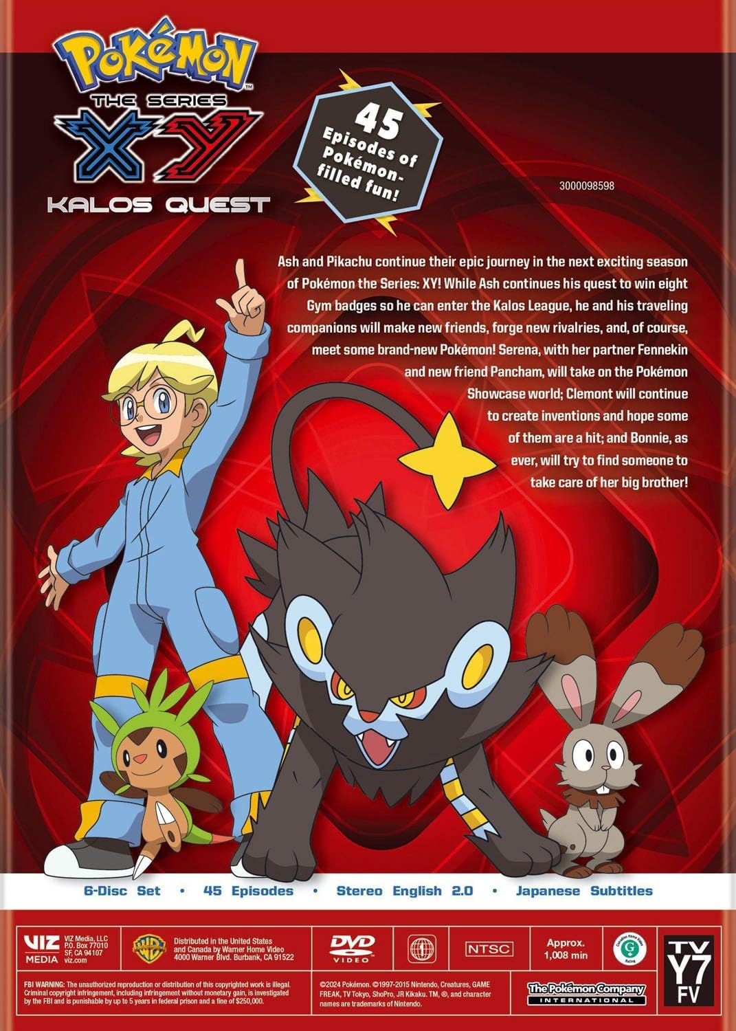 Detalle 1 de Pokémon The Series: XY Kalos Quest Complete Season DVD