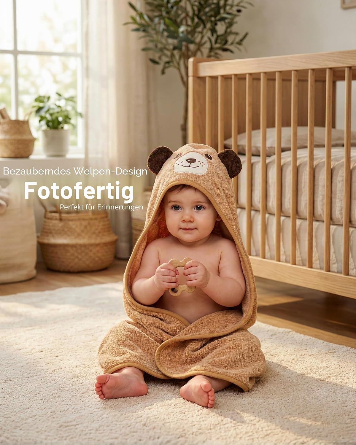 Thumbnail 1 de MINIBOO Bambus-Kapuzenhandtuch Baby – Weiches, saugstarkes Kapuzenhandtuch für Neugeborene bis 5 Jahre