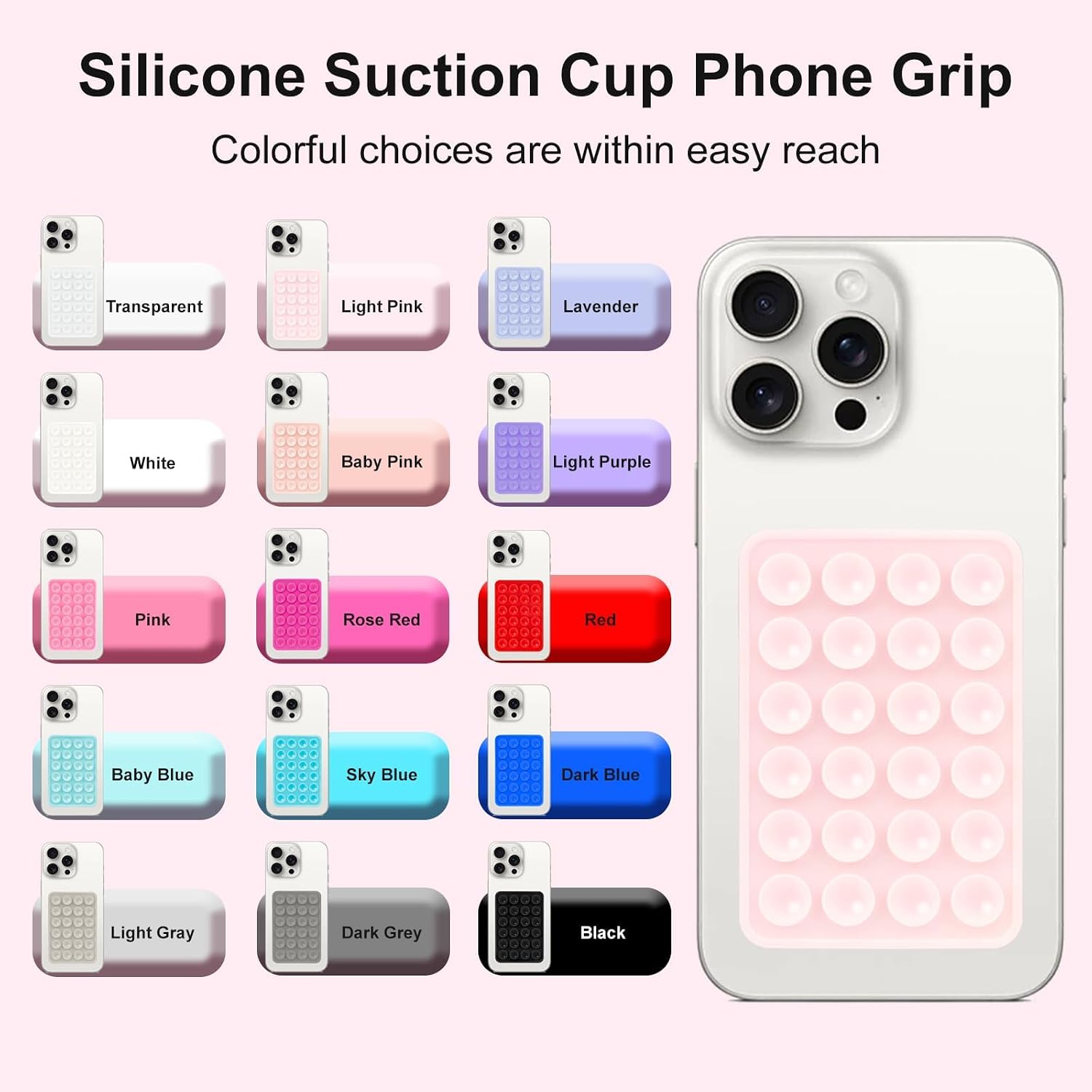 Detalle 2 de Giumel 8PCS Silicone Suction Phone Mount