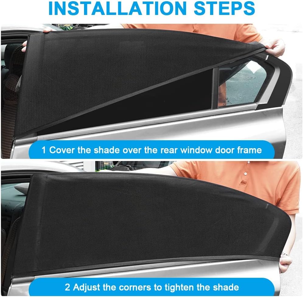 Thumbnail 6 de URAQT Car Window Shades (2-pack) for Kids and Pets – UV protection solar shades for rear side windows