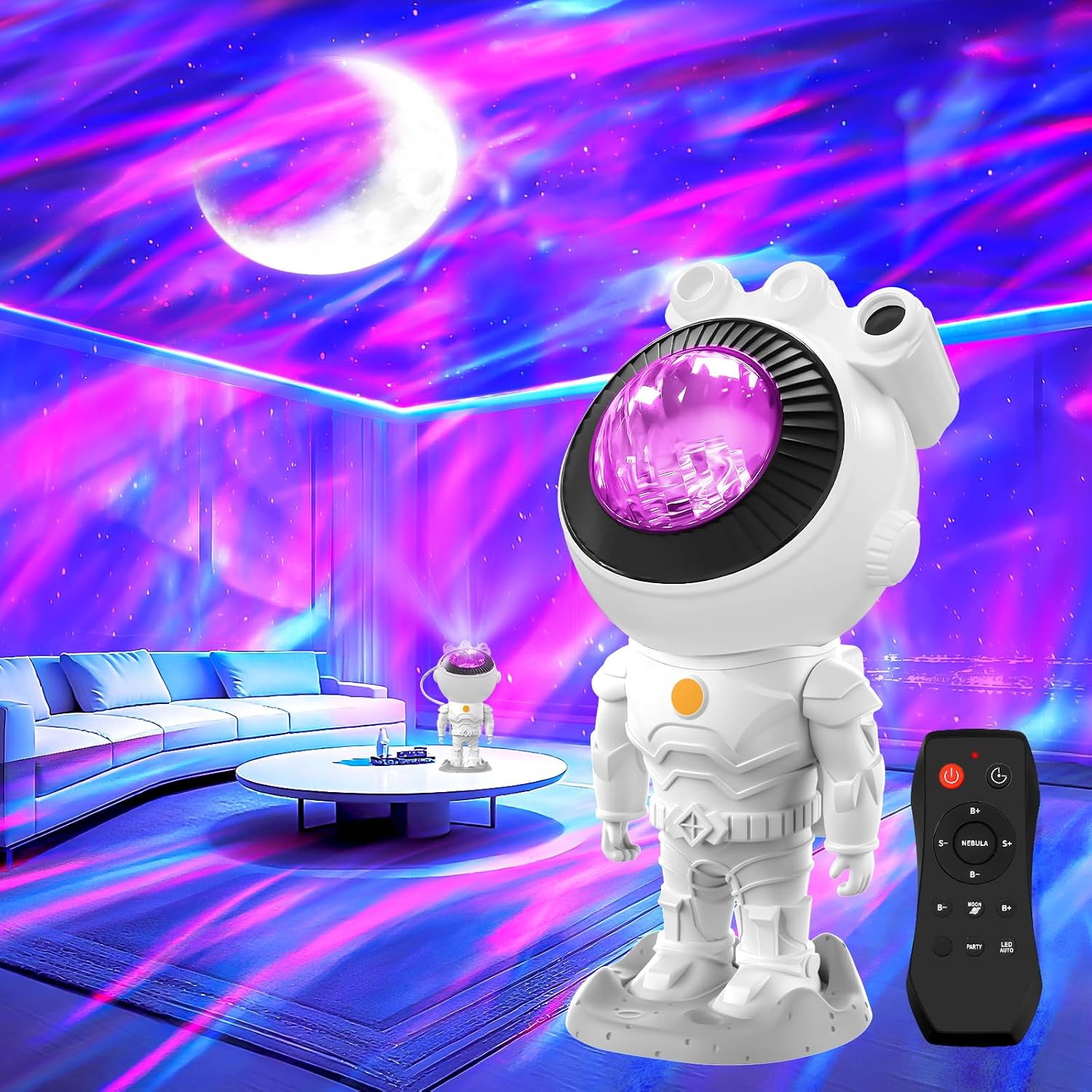 Detalle de MYSTILUCK Astronaut Sternenhimmel Projektor 17 Modi