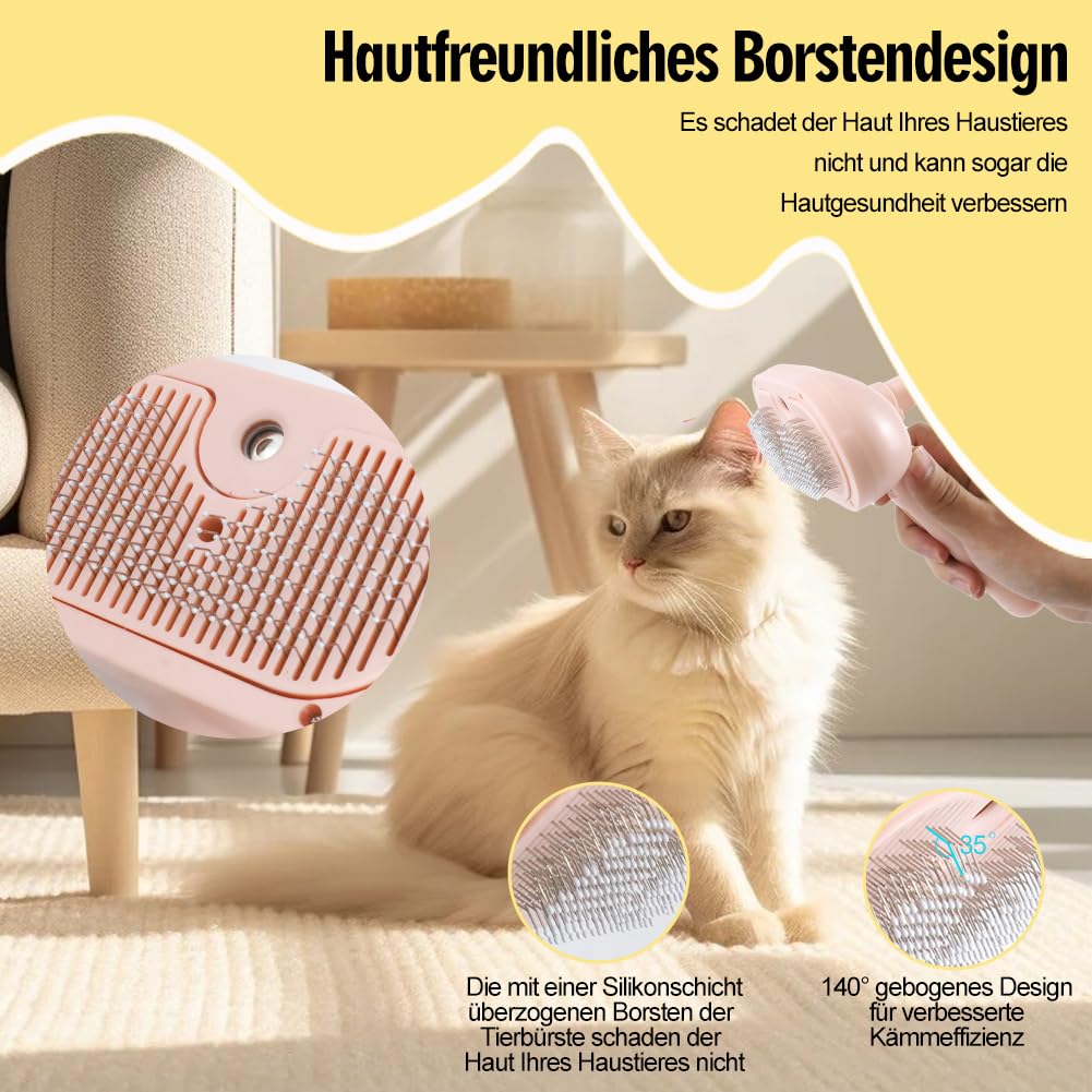 Thumbnail 4 de Aohcae Dampfbürste für Katzen und Hunde – wiederaufladbar 🐾