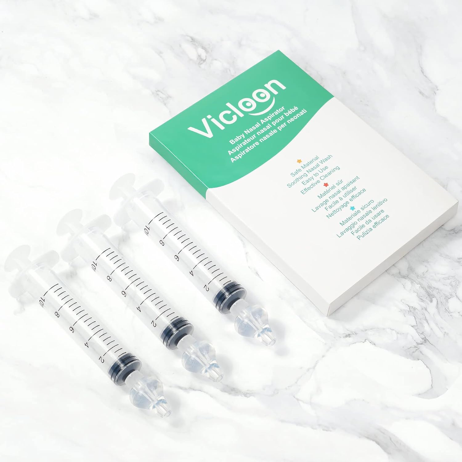 Thumbnail 6 de Vicloon Irrigatore Nasale: kit da 6 punte in silicone e contenitori da 10 ml per lavaggi nasali dei bambini