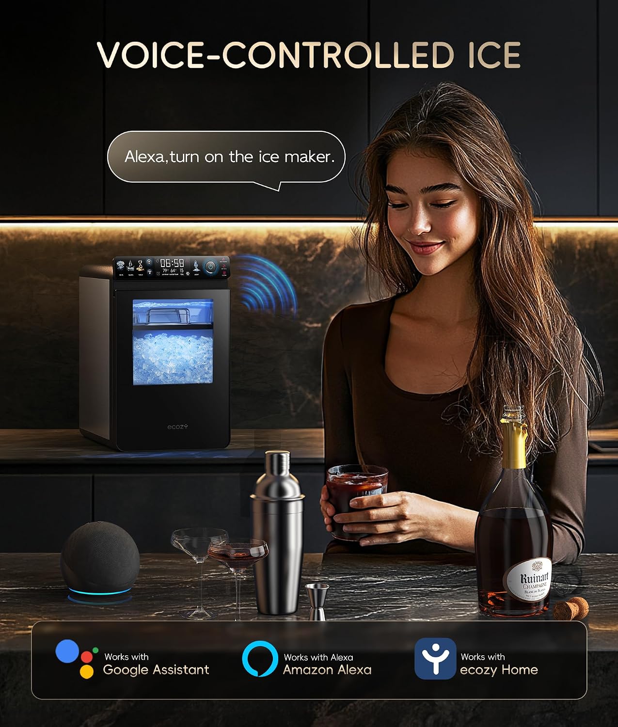 Thumbnail 6 de ecozy Nugget Ice Maker, 44 lbs/24H